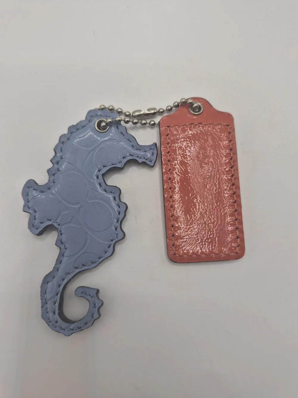 COACH Rare Blue Seahorse And Coral Hangtag Beach/Tote/Coastal
